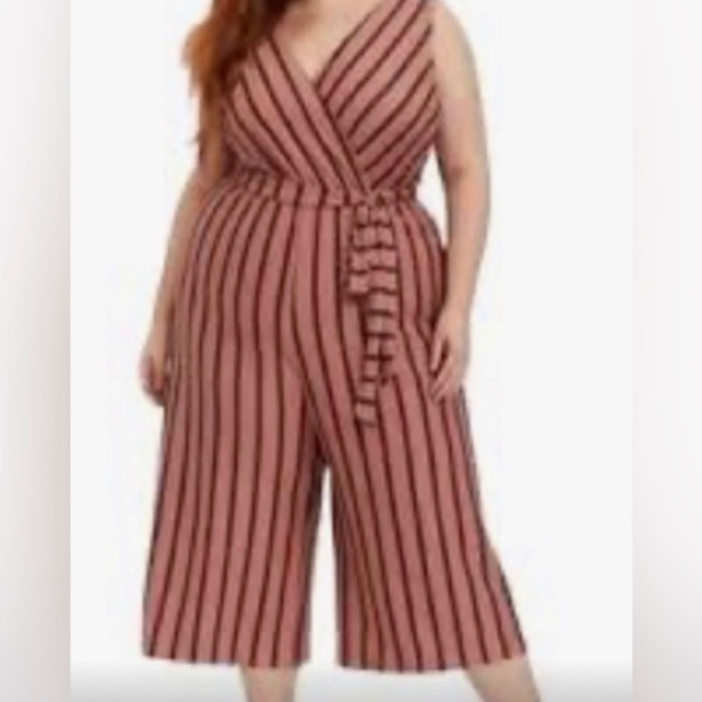 TORRID Culotte Striped Jumpsuit women’s Plus Size 2X